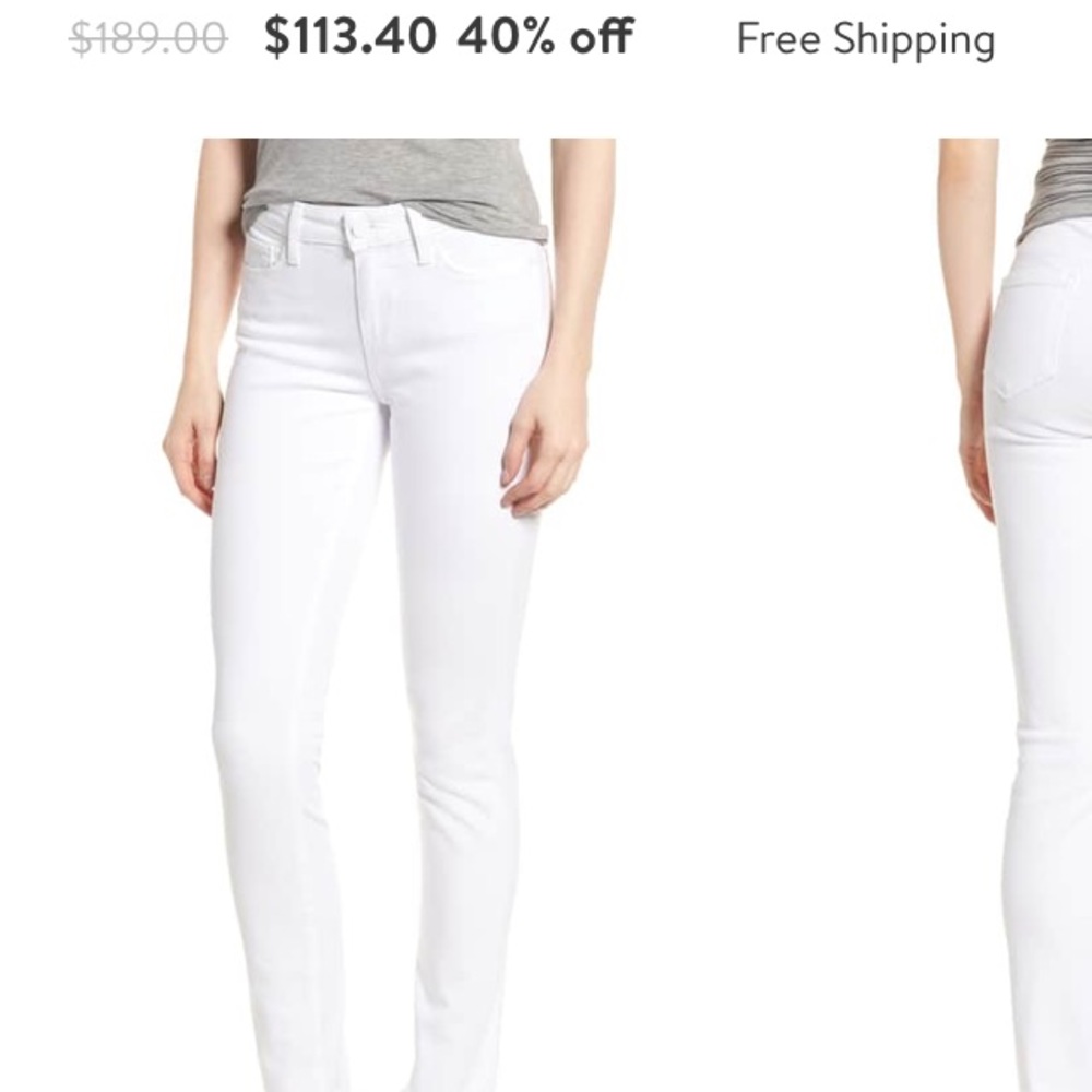 Paige Skyline Ankle Peg Jeans in Crisp White